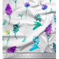 thumbnail image 1 of Soimoi polyester Crepe Fabric Flower & Leaves Watercolor Printed Fabric 1 Yard 52 Inch Wide, 1 of 3