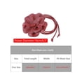 thumbnail image 4 of Cinturón de cuero PU con flores para mujer, cinturón delgado bohemio de cuerda floral, color rojo vino, talla única, 4 of 6