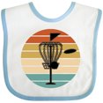 thumbnail image 3 of Inktastic Disc Golf Retro Sunset Boys or Girls Baby Bib, 3 of 4
