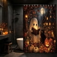thumbnail image 6 of Halloween Shower Curtain Vintage Fall 70.9x59.1in Polyester Waterproof & Quick Dry for Bathroom Bathtub Home Apartment by MPOISVA, 6 of 7