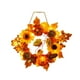 thumbnail image 2 of Corona de Halloween | Decoración colgante de calabaza para puerta o mesa | Decoración de otoño, cosecha y festival de fantasmas con hojas de arce y bayas, 2 of 6
