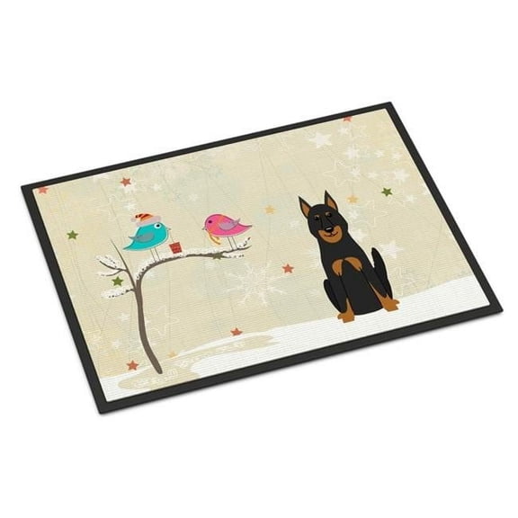 Christmas Presents Between Friends Beauce Shepherd Dog Indoor or Outdoor Mat 18 x 0.25 x 27 in.