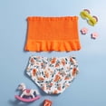 thumbnail image 5 of IROINNID Girls 2PCS Bikini Pleated Split Swimsuit Halter Bathing Suit, 5 of 8