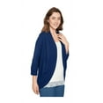 thumbnail image 2 of Turtle Bay New York Women's Curved Hem Cardigan with open front in Soft fabric, 2 of 6