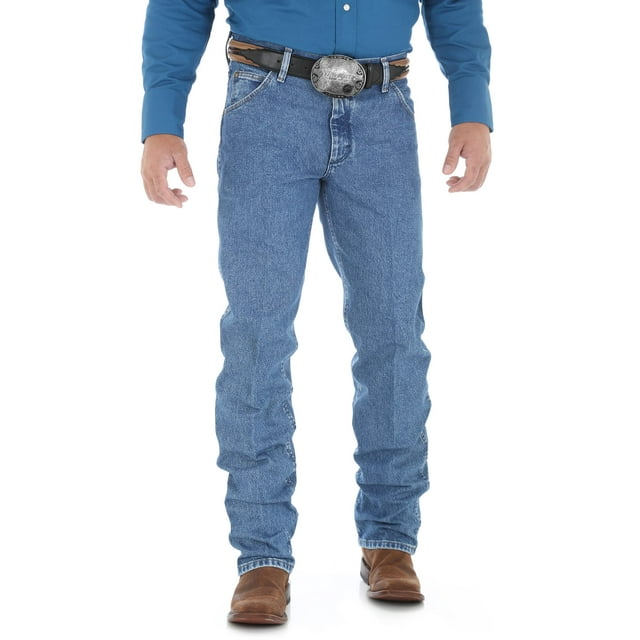 Wrangler Jean Coupe Cowboy de Performance Haut de Gamme pour Homme, Coupe Régulière, Délavé, 33W x 32L