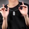 thumbnail image 2 of PROSTEEL Collar con forma de cruz con etiqueta de perro para hombres, niños, cadena colgante de plata de acero inoxidable, versículo de la Biblia, inspirador, religioso, cristiano, joyería, regalos, 2 of 7