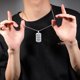 thumbnail image 2 of PROSTEEL Collar con forma de cruz con etiqueta de perro para hombres, niños, cadena colgante de plata de acero inoxidable, versículo de la Biblia, inspirador, religioso, cristiano, joyería, regalos, 2 of 7