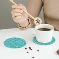 thumbnail image 6 of Disketp Beautiful Seashells Funny Coasters,6 Pcs Leather Coasters With Holder, Perfect Housewarming Hostess Gifts,Protect Furniture From Water Marks Scratch And Damage, 6 of 9
