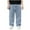 Light Blue, variant on Wyobmus Men's Wide Leg Jeans Solid Color Casual Washed Jeans Baggy Elastic Waist Stretch Straight Leg Denim Pants Black