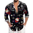 thumbnail image 1 of Playeras Deportivas Para Hombre, Camiseta De Manga Corta Con Solapa Y Estampado Digital 3D De Papá Noel Navideño, 1 of 7