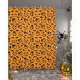 thumbnail image 2 of Halloween Pumpkin with Bats Orange Texture Background Shower Curtain Set ，Waterproof Fabric Shower Curtains Shower Curtains for Bathroom,Bathroom Decor 54x"78", 2 of 6