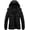 Black, variant on Women's Short Warm Winter Puffer Coats Military Parka Jacket Warm Lining With Hood Navy Blue 2XL