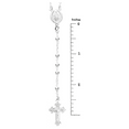 thumbnail image 5 of Ritastephens Italian Sterling Silver Adult Diamond-cut 3mm Rosary Bead Virgin Mary Cross Necklace, 5 of 5