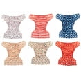 thumbnail image 3 of Simple Being Reusable Cloth Diapers, Double Gusset, One Size Adjustable, Washable Soft Absorbent, Waterproof Cover, Eco-Friendly Unisex Baby Girl Boy, six 4-Layers Microfiber Inserts (Christmas), 3 of 6