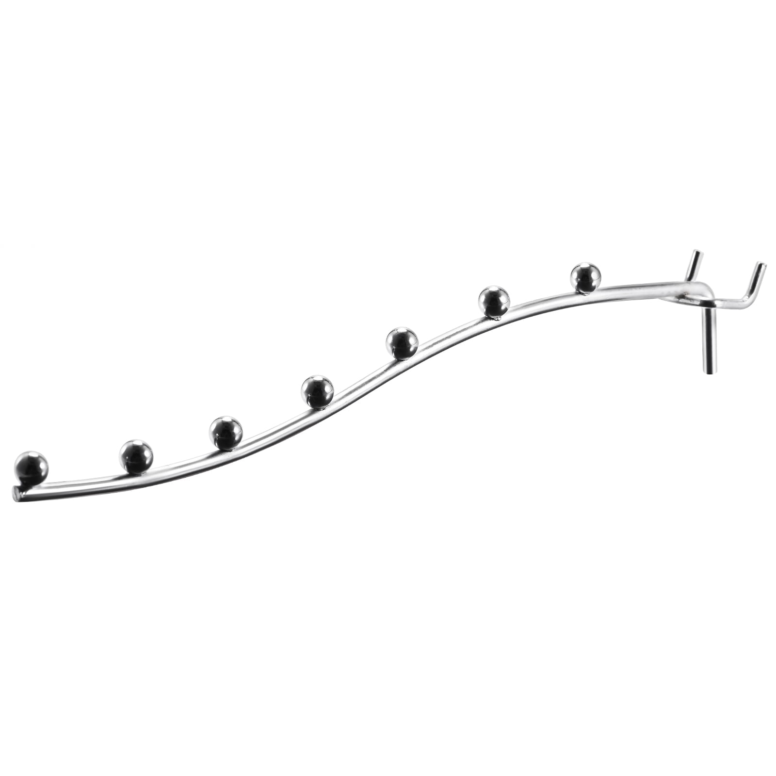 Uxcell 10 Inch Pegboard Hooks Fits 1/4 Inch Holes Pegboards Silver, 5 Count