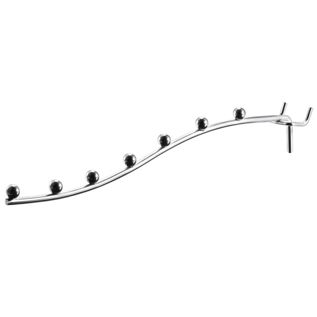 Unique Bargains 10 Inch Pegboard Hooks Fits 1/4 Inch Holes Pegboards Silver, 10 Count
