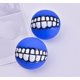 thumbnail image 1 of Juego de 2 (azul) juguetes de sonido de bola de dientes de perro de vinilo, 1 of 5
