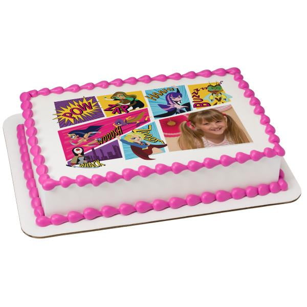 DC Super Hero Girls Edible Cake Topper Image Frame