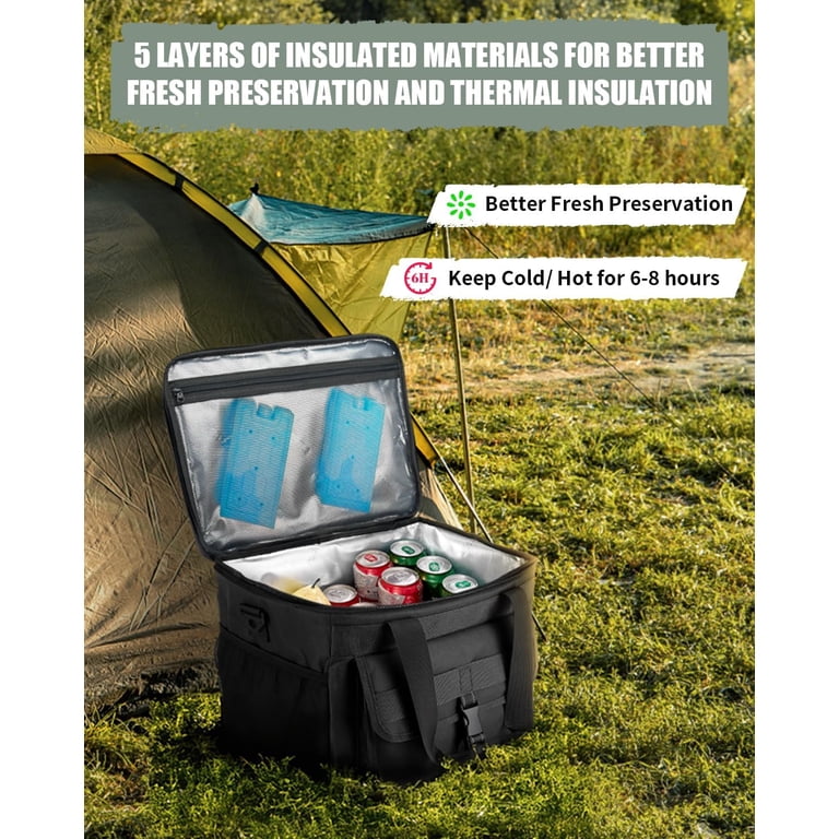 Borsa Frigo Termica Da 30 Litri – Grande Capacità, Impermeabile, Isolata, Pieghevole – Per Picnic, Campeggio, Spesa, Viaggi, BBQ