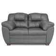 thumbnail image 4 of Sala de Piel Genuina Sofá y Love Seat ConfortoPiel  Toscana Gris Oxford, 4 of 9