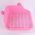 thumbnail image 4 of EeaseMX Inodoro para mascotas, inodoro de entrenamiento para perros, inodoro de interior para animales pequeños, hámster, jerbo, conejo, chinchilla, cobaya, hurón (rosa, color de tornillo aleatorio), 4 of 7
