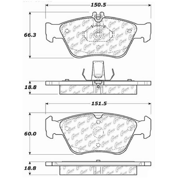 Go-Parts OE Replacement for 1999-2000 Mercedes-Benz C230 Front Disc Brake Pad Set for Mercedes-Benz C230