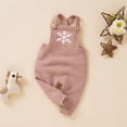 thumbnail image 6 of Mercatoo Newborn Baby Girl Boy Knitted Sweater Romper Infant Clothes Shoulder Strap Knit Jumpsuit Bodysuit Overall Clothing, 6 of 9