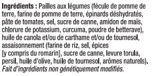 Sensible Portions pailles aux légumes de jardin Romarin et huile d'olive