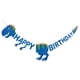 thumbnail image 1 of Banderín con letras para cumpleaños de dinosaurios, decoración de fondo para fiestas de cumpleaños infantiles, banderín para colgar., 1 of 6