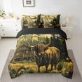 thumbnail image 2 of Manfei Cartoon Cow Print Bedding Comforter Set 7pcs for Teen, Rustic Farmhouse Queen Bedding Sets, Kawaii Animal Reversible Queen Sheet Sets, Super Cozy Room Decor, 2 of 7