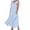 *Light Blue, variant on ClodeEU Women's Linen V Neck Flutter Sleeves Dress with Pockets,Solid Color Casual Loose Fit Summer Midi Dress Army Green,Women's Plus L