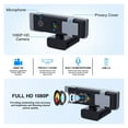thumbnail image 4 of 4K Full HD 1080P Webcam with Microphone and Privacy Cover - 90° View USB Computer Camera ,Easy to Install, 4 of 5
