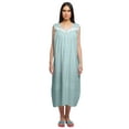 thumbnail image 1 of Moomaya Chemise de Nuit à Manches pour Femmes Imprimée en Coton, 1 of 5