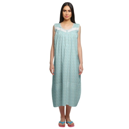

Moomaya Printed Round Neck Nursing Sleepwear For Women Cotton Night Gown