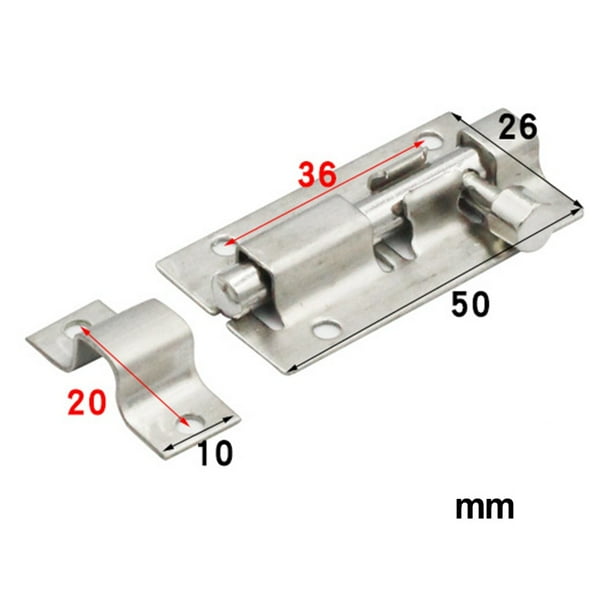Aexit Silver Tone Metal Security Door Guard Latch – Heavy Duty Privacy Lock With Screws, For Home, Hotel & Office