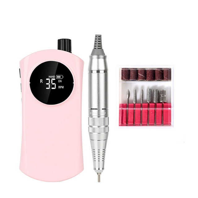 35000RPM Portable Electric Nail Drill Machine With LCD Display, Rechargeable Nails Sander For Acrylic Gel Polish ,Lightweight and Portable