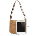 thumbnail image 2 of Gustave Straw Crossbody Bag for Women Summer Woven Beach Shoulder Bags Clutch Purses Casual Hobo Tote Handbag with Adjustable Strap "Khaki", 2 of 9