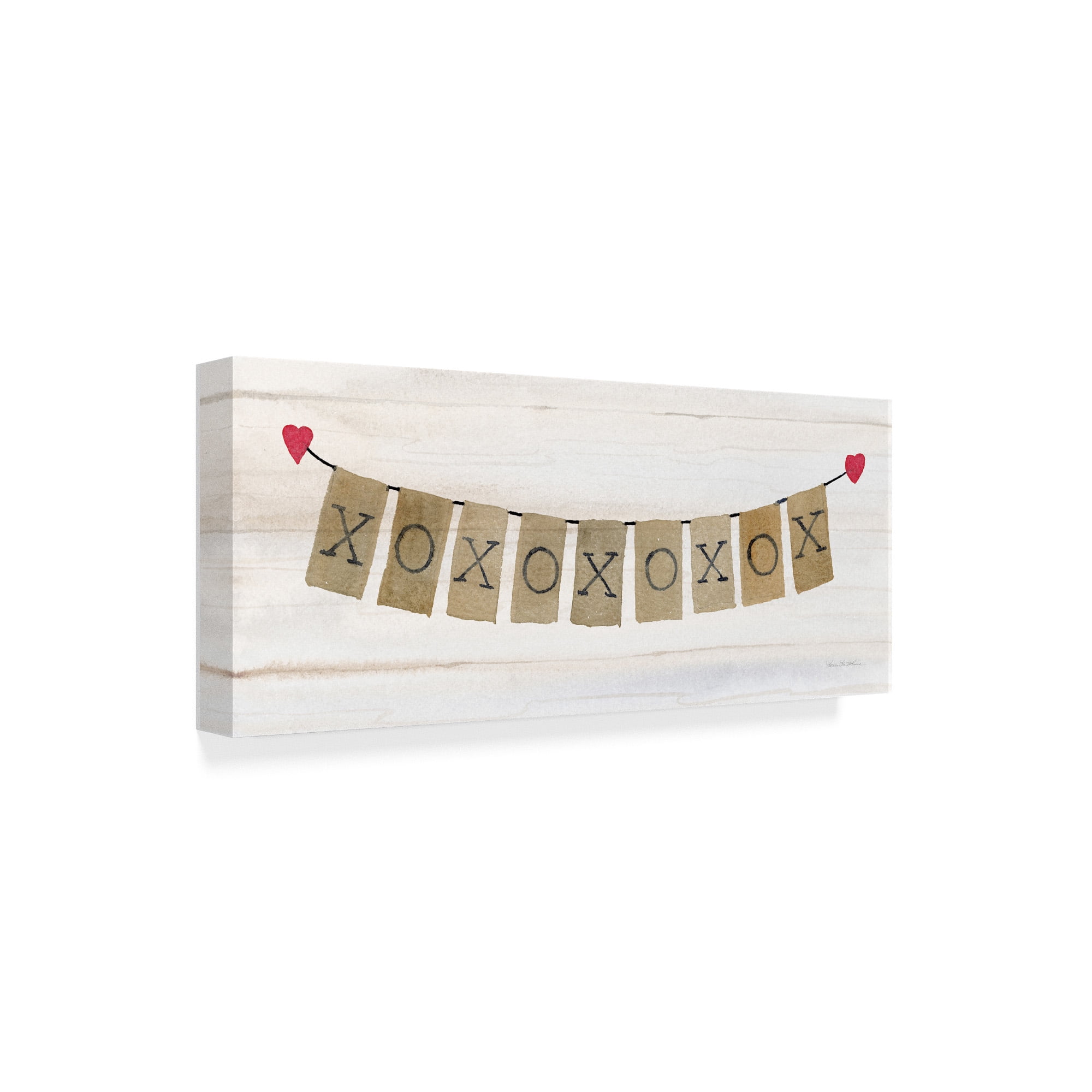 Trademark Fine Art 'Rustic Valentine Banner I' Canvas Art by Kathleen Parr McKenna