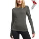 thumbnail image 2 of Blusa para mujer,Conjunto de camiseta y calcetines de manga larga para mujer, cuello redondo, informal, mezcla de poliéster, talla XXXL, sopatenor, 2 of 9