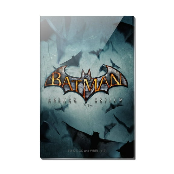 Batman Arkham Asylum Video Game Logo Rectangle Acrylic Fridge Refrigerator Magnet