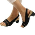 thumbnail image 3 of Fukaraa Comfy Heel Sandals Women Orthotic Ankle Strap Summer Dressy Shoes, 3 of 5