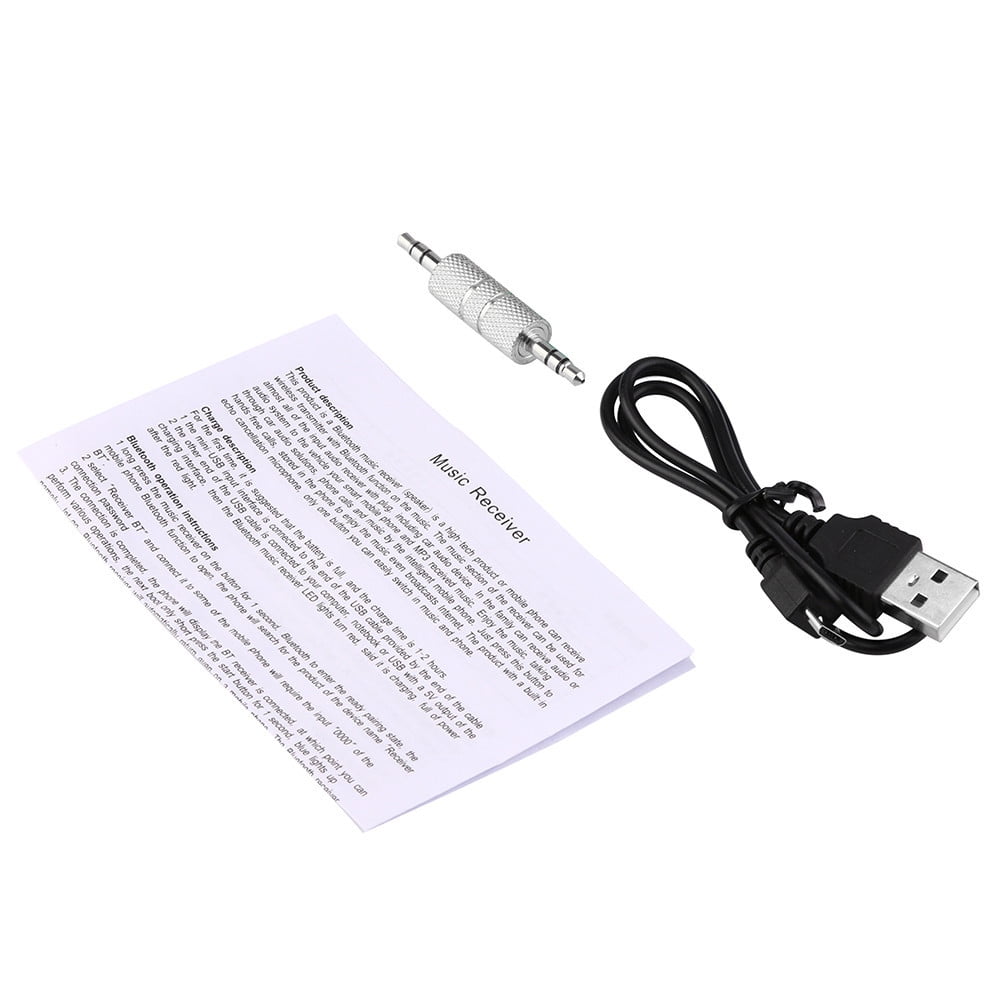 Wireless Bluetooth 3.5mm AUX Audio Stereo Music Home Car Receiver Adapter Mic