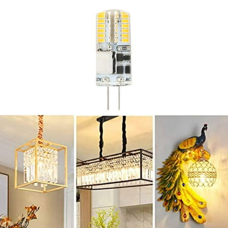 

Gupbes Bi-Pin Base Bulb LED Bulb G4 Bulb 48LED Light Bulb 3W 300LM Bi Pin Light Non‑Dimmable for Chandelier AC/DC 12V Pin Light Non‑Dimmable