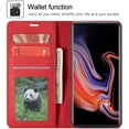 thumbnail image 3 of Premium PU Leather Flip Folio Case for Samsung Galaxy S10 Plus, Protective Case with Kickstand Card Slot Magnetic Closure Shockproof Wallet Cover for Samsung Galaxy S10 Plus - Red, 3 of 14