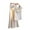 Beige, variant on Women's Elegant Satin Two Piece Outfits Cowl Neck Cap Sleeve Crop Top and Maxi Skirt Business Casual Sets