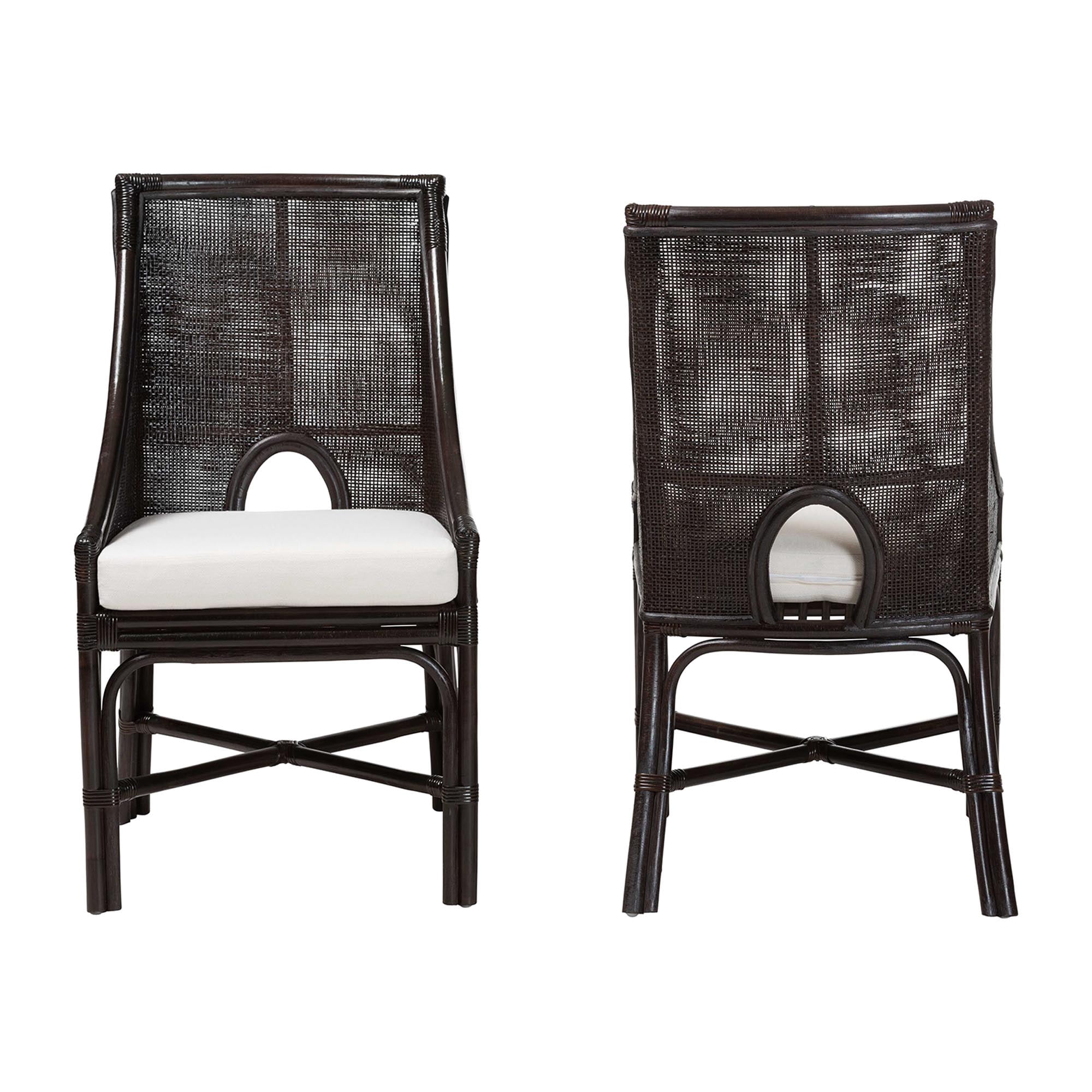 bali & pari Acton Boho Dining Chair, 2-Piece, Espresso