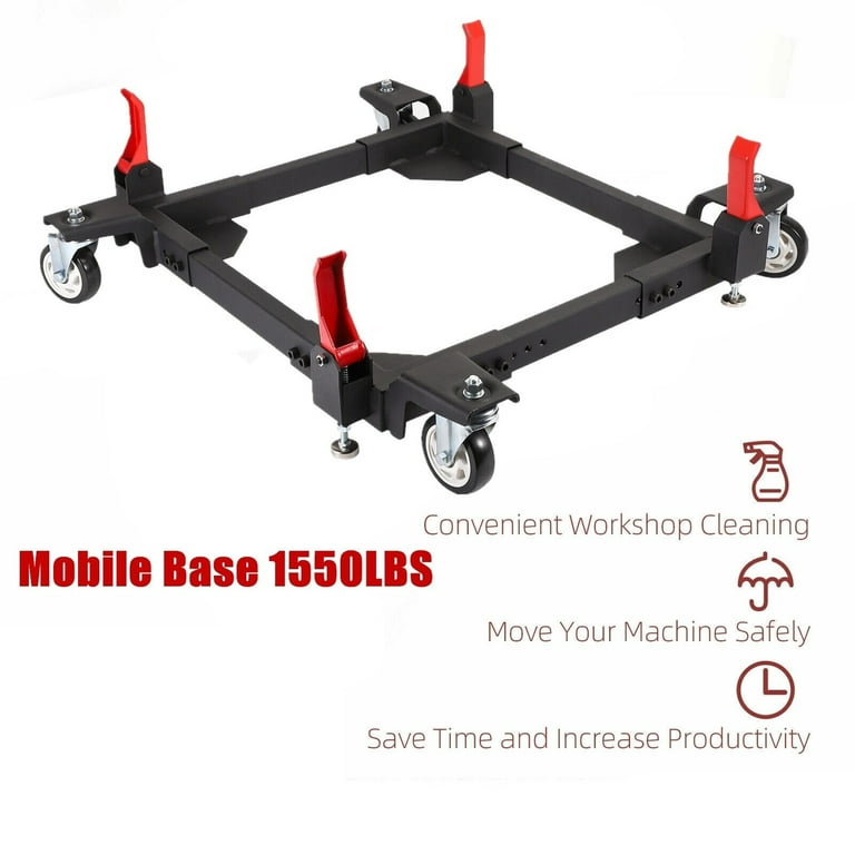 DSstyles Mobile Base, Mobile Base Kit -710LBS Load-Bearing, Industrial  Strength with Swivel Wheels, Heavy-Duty Universal Mobile Base for  Woodworking Equipment, Bandsaw, Power Tools, Machines 