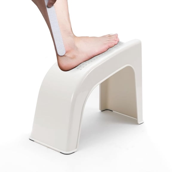 Shower Foot Rest for Shaving Legs, Non-Slip Pedicure Foot Rest, Shower Foots Step Stool for Shaving Legs, Plastic Sturdy Pedicure Stand -White