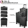 thumbnail image 2 of Byootique 4in1 Rolling Makeup Train Case LED Lighted Mirror Cosmetic Box Storage, 2 of 12