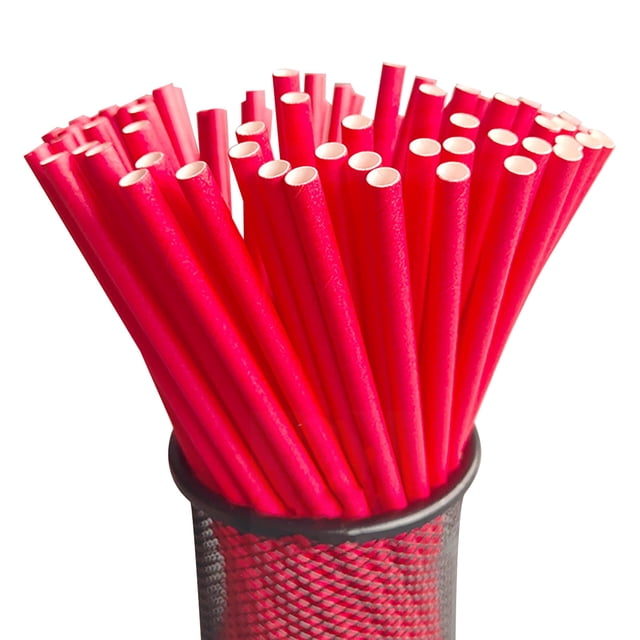 Disposable Paper Straws Juice Drink Straws Party Dessert Decoration